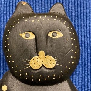 Vintage Wooden Cat